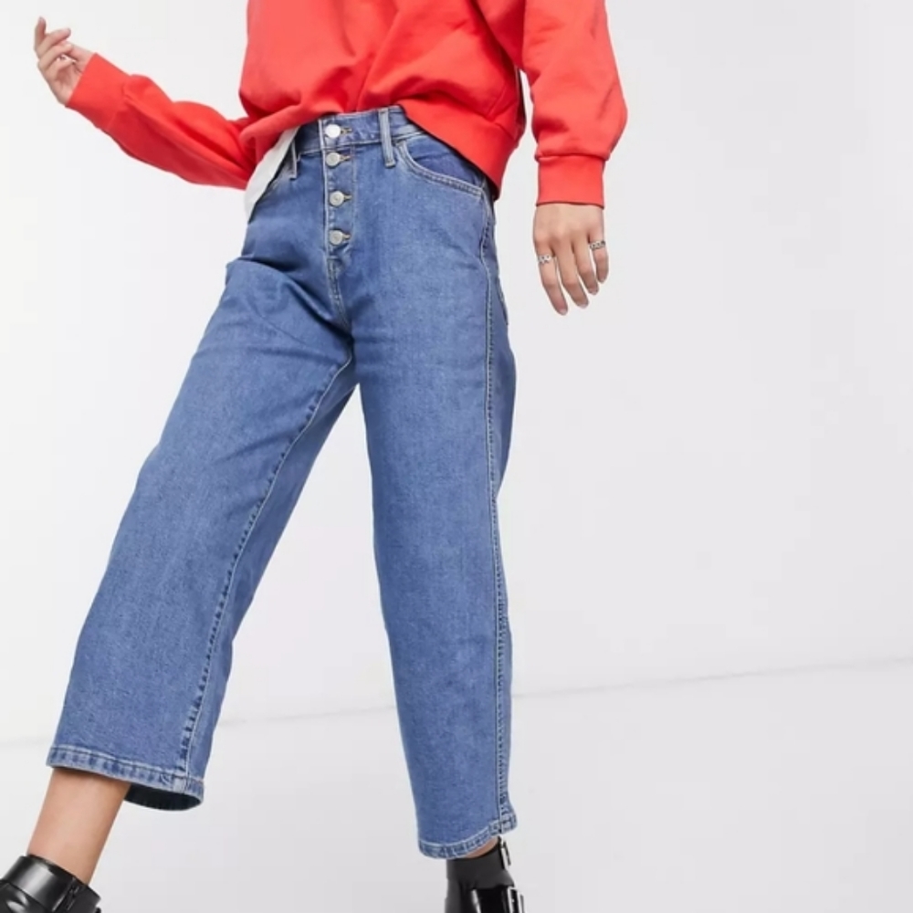 Levi's Mile High Wide Leg Straight Crop Jeans